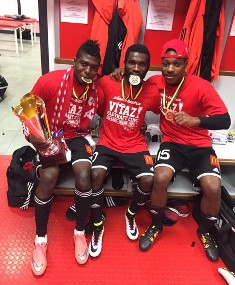 Rabiu Ibrahim, Kingsley Madu & Samuel Kalu Celebrate Winning The Slovak Cup