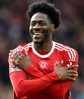 Nottingham Forest's Super Eagles fullback Aina scores against the best goalkeeper in the world