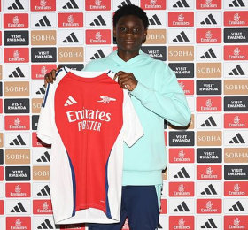 The three Nigerian teenagers training with Arsenal first team in La Manga, Spain