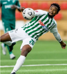 5ft 8in tall ex-Eagles assistant captain Onazi celebrates first headed goal of his career in Lithuania