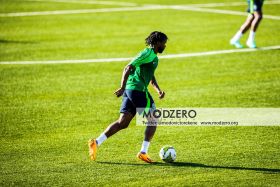 Lookman takes part in Super Eagles final training session before AFCONQ v Sierra Leone 