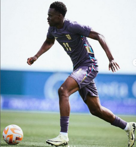 Chelsea's Nigeria-eligible winger scores his first goal for England at U18 level while sporting new kit