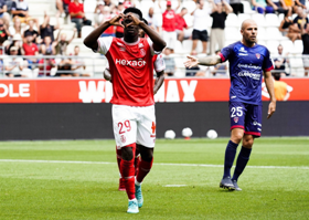 Seven and counting :  Arsenal loanee Folarin Balogun scores again for Reims 