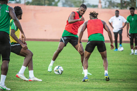  Super Eagles training : How players lined up; goals aplenty; Zaidu with pick of the goals; Iheanacho excused