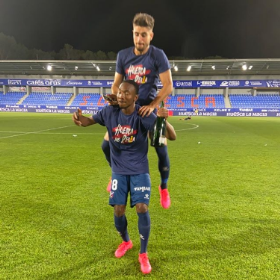 Nwakali Celebrates Huesca Promotion; Eligible To Play In La Liga Super Eagle Or Not