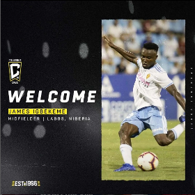 Confirmed : MLS club Columbus Crew loan in Real Zaragoza's Nigerian midfielder 
