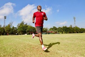 Breaking: Odion Ighalo Lands In Uyo Ahead Of Super Eagles Training Session