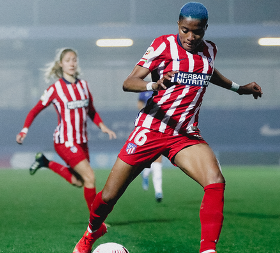  Chelsea defender sent off for bringing down Atlético Madrid's Ajibade As Super Falcon Makes UWCL debut 