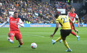 Dennis' goal inside 17 seconds disallowed, Kalu debuts as Watford lose 5-goal thriller to Arsenal