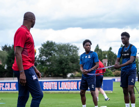 Arsenal icon Vieira runs the rule over 18-year-old Nigerian in first training session as Palace boss