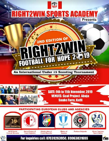 Partizan, Slavia Prague, Viktoria Plzen, Malmo To Scout For Talents At 2nd Right2Win Tourney