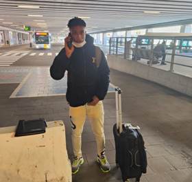 Photo : Promising striker Chukwudi jets off to Belgium for trials with K.V. Mechelen