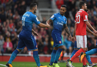 Benfica Hit For Five By Arsenal : Iwobi Scores, Walcott At The Double, New Boy Kolasinac Stars