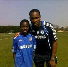 Throwback Thursday: Photo Of Prolific Nigerian Striker Ugbo With Chelsea Legend Drogba