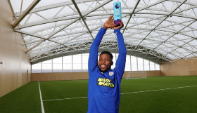 Super Eagles star Iheanacho reacts after winning Premier League Player of the Month