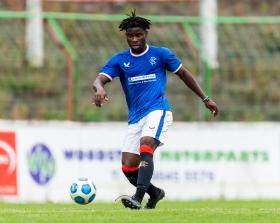 Nigerian striker makes competitive Rangers B debut in loss to Celtic 