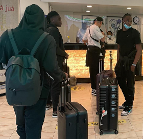 Eagles camp update : Aribo, Bassey, Dennis on same British Airways flight to Abuja; Bonke also in camp