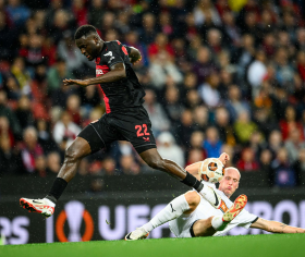 Super Eagles striker Boniface makes return from injury in Bayer Leverkusen's big win against Dusseldorf