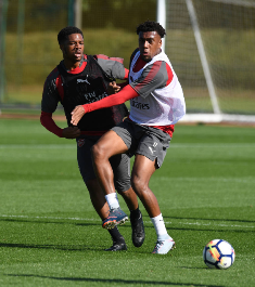 (Photo Confirmation) Nigeria Handed Boost As Iwobi Is Back In Full Training At Arsenal