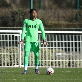 Tottenham Hotspur's Nigerian goalkeeper reacts to sacking of Jose Mourinho 