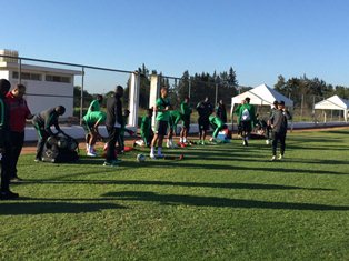 Super Eagles Hold First Training Session, Mikel & Uzoho Not In Camp 2100 Hours 