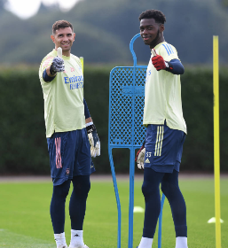 Photo : Goalkeeper Okonkwo Called Up Again To Train With Arsenal First Team Pre-Fulham 