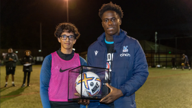 2019 Golden Eaglets invitee presented with Premier League debut ball 