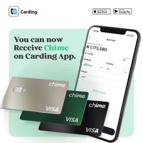 Carding App launches exciting new features, CHIME update and N3,000 welcome bonus