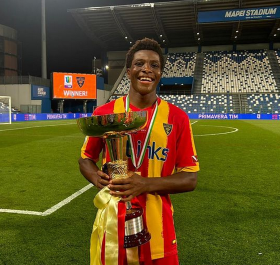 Patrick Dorgu: Lecce rising star eligible for Super Eagles on the radar of Denmark head coach 