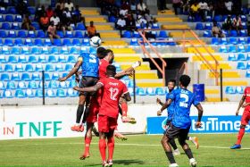 Pictured: Pretty sister of Real Madrid star in attendance as Sporting Lagos thrash Remo Stars in derby