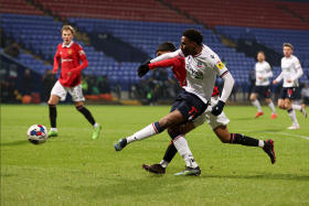 EFL Trophy :  Nigerian striker on target as Bolton Wanderers thrash Man Utd 4-0