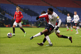 EFL Trophy : Nigerian striker on target as Bolton Wanderers thrash Man Utd 4-0