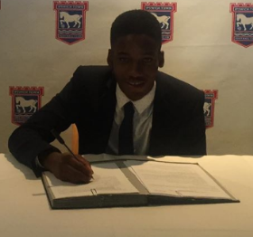 Photo Confirmation : Promising Nigerian Striker Inks New Deal With Ipswich Town 