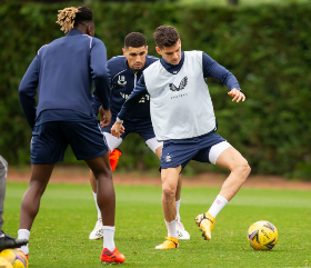 Super Eagles Center Back Pictured Training With Glasgow Rangers Pre-Hamilton Academical