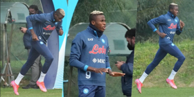 Nigerians can smile as Napoli star Osimhen returns to training for first time after surgery