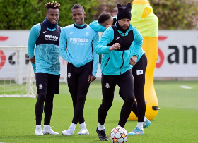 Snapped : Super Eagles star involved in Villarreal final training session pre-Bayern Munich