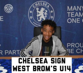 Photo confirmation : Chelsea sign West Brom whizkid to bolster academy ranks 