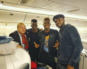 Iwobi, Ndidi, Chukwueze, Seven Super Eagles Invitees Land In Singapore Pre-Brazil; Aina Excused 