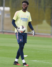 Arsenal First Team Coach Arteta Runs The Rule Over Goalkeeper Okonkwo, Fullback Oyegoke