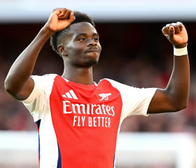 Nigerian agent to hold talks with Arsenal over new long-term deal for Bukayo Saka
