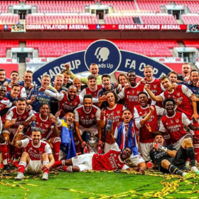 Photo - 'BS7' Saka Celebrates Arsenal's FA Cup Win Against Chelsea