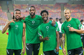 How Super Eagles lined up training: Three former Gunners and two ex-Chelsea stars same team