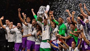 (Photo) Green & White Flag Real Madrid Skipper Wrapped Himself In After CL Win Wasn't Nigeria's