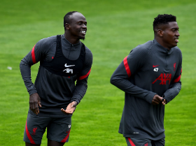 Photo Confirmation : Awoniyi Spotted Training With Liverpool First Team Ahead Of Loan Move