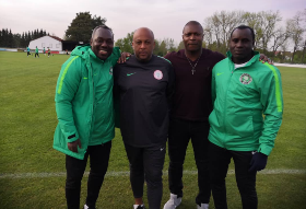 Nigeria's Record Goalscorer In Premier League Visits Flying Eagles, Meets Wilson Oruma 
