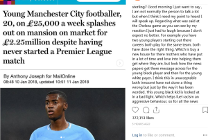 Man City's Sterling Convinced Media Is Spreading Racism, Cites Report On Nigerian Defender 
