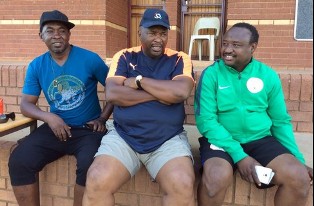 South African Football Legend Jomo Sono Watches Eagles Training Session