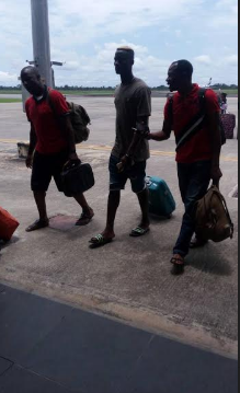 (Photo Confirmation) Alampasu Lands In Uyo Ahead Of WCQ Vs Cameroon