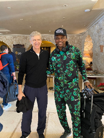 (Photo) Arsenal Hero Kanu Reunites With Legendary Arsene Wenger 
