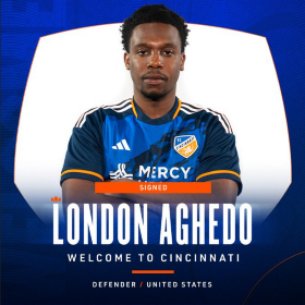 Official: FC Cincinnati sign Aghedo until end of the season plus club options 